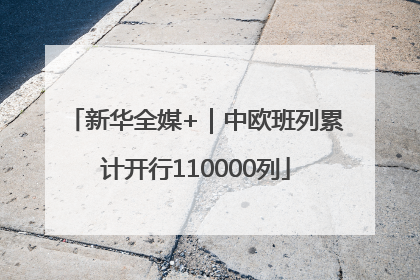 新华全媒+｜中欧班列累计开行110000列