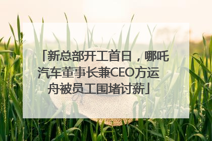 新总部开工首日，哪吒汽车董事长兼CEO方运舟被员工围堵讨薪