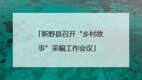 新野县召开“乡村故事”采编工作会议