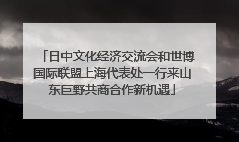 日中文化经济交流会和世博国际联盟上海代表处一行来山东巨野共商合作新机遇