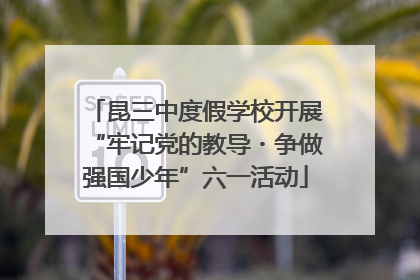 昆三中度假学校开展“牢记党的教导・争做强国少年”六一活动