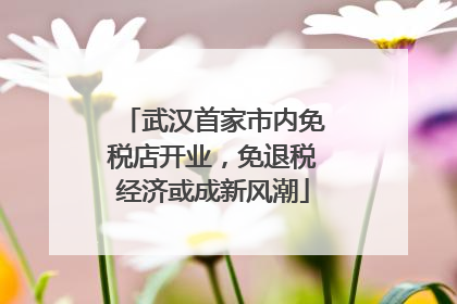 武汉首家市内免税店开业，免退税经济或成新风潮