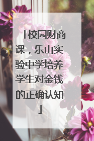 校园财商课，乐山实验中学培养学生对金钱的正确认知