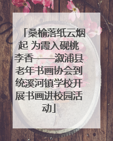 桑榆落纸云烟起 为霞入砚桃李香——溆浦县老年书画协会到统溪河镇学校开展书画进校园活动