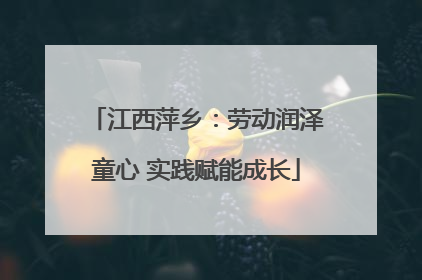 江西萍乡：劳动润泽童心 实践赋能成长
