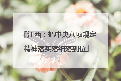 江西：把中央八项规定精神落实落细落到位