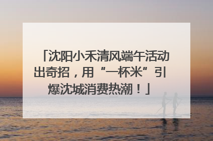 沈阳小禾清风端午活动出奇招，用“一杯米”引爆沈城消费热潮！