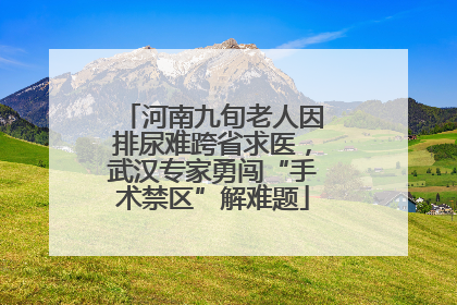 河南九旬老人因排尿难跨省求医，武汉专家勇闯“手术禁区”解难题