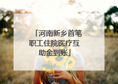河南新乡首笔职工住院医疗互助金到账