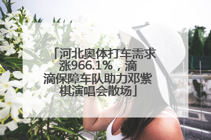 河北奥体打车需求涨966.1%，滴滴保障车队助力邓紫棋演唱会散场