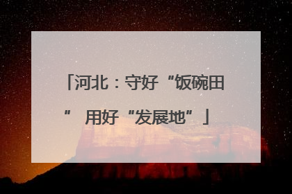 河北：守好“饭碗田” 用好“发展地”