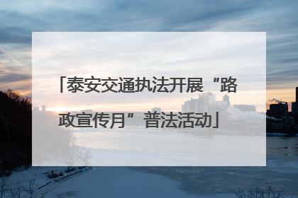 泰安交通执法开展“路政宣传月”普法活动