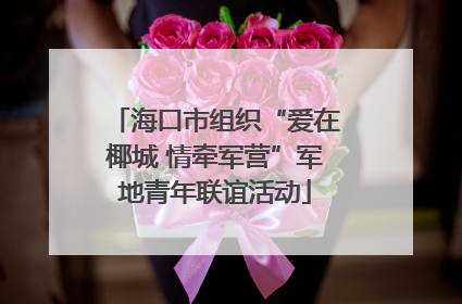 海口市组织“爱在椰城 情牵军营”军地青年联谊活动