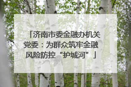 济南市委金融办机关党委：为群众筑牢金融风险防控“护城河”