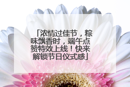 浓情过佳节，粽味飘香时，端午点赞特效上线！快来解锁节日仪式感