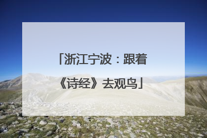 浙江宁波：跟着《诗经》去观鸟