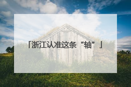 浙江认准这条“轴”
