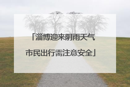 淄博迎来阴雨天气 市民出行需注意安全