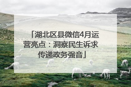 湖北区县微信4月运营亮点：洞察民生诉求 传递政务强音
