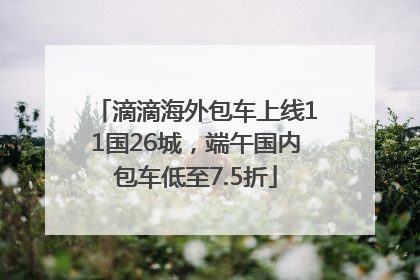 滴滴海外包车上线11国26城，端午国内包车低至7.5折
