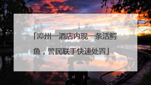 漳州一酒店内现一条活鳄鱼，警民联手快速处置