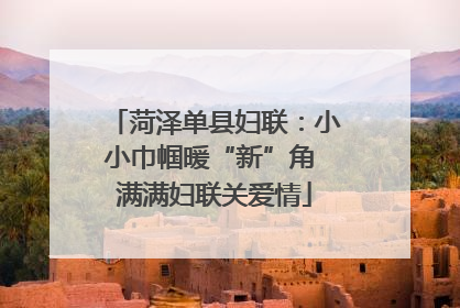 菏泽单县妇联：小小巾帼暖“新”角 满满妇联关爱情