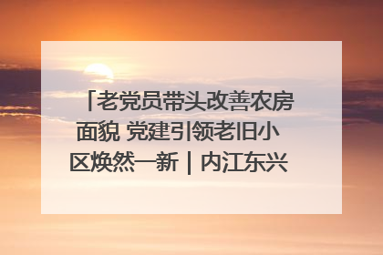 老党员带头改善农房面貌 党建引领老旧小区焕然一新｜内江东兴“红”在哪？④