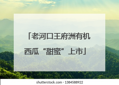 老河口王府洲有机西瓜“甜蜜”上市