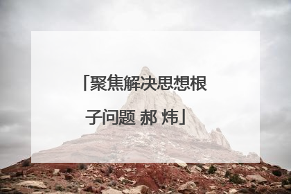 聚焦解决思想根子问题 郝 炜