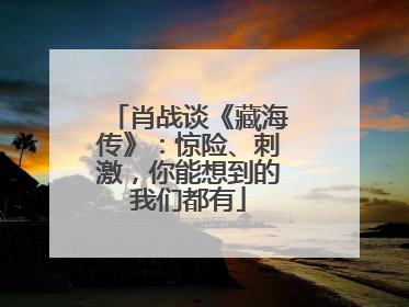 肖战谈《藏海传》：惊险、刺激，你能想到的我们都有