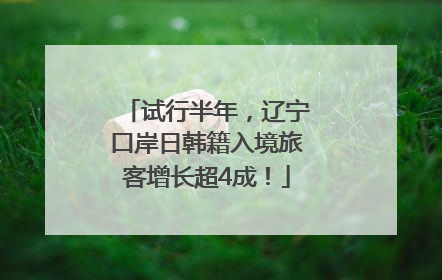 试行半年，辽宁口岸日韩籍入境旅客增长超4成！