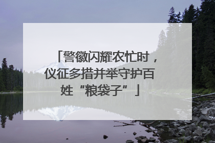 警徽闪耀农忙时，仪征多措并举守护百姓“粮袋子”