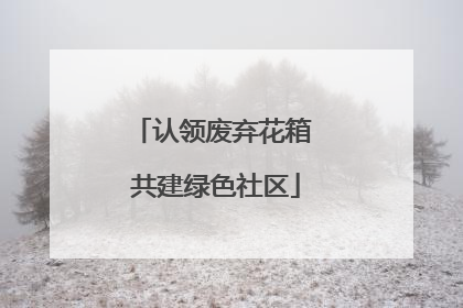 认领废弃花箱 共建绿色社区
