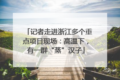 记者走进浙江多个重点项目现场：高温下，有一群“蒸”汉子