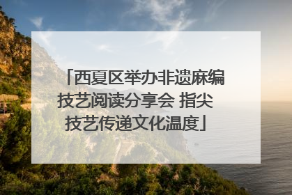西夏区举办非遗麻编技艺阅读分享会 指尖技艺传递文化温度