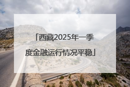 西藏2025年一季度金融运行情况平稳