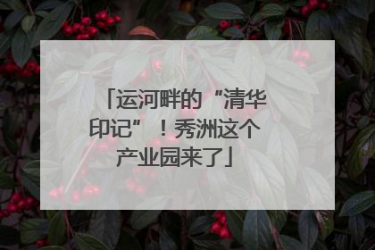 运河畔的“清华印记”！秀洲这个产业园来了