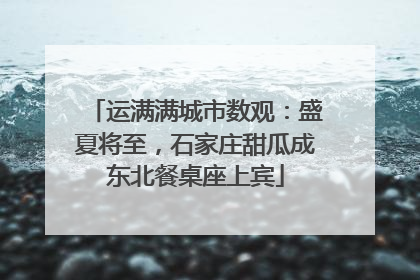 运满满城市数观：盛夏将至，石家庄甜瓜成东北餐桌座上宾