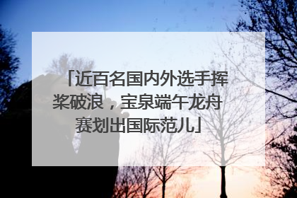 近百名国内外选手挥桨破浪，宝泉端午龙舟赛划出国际范儿