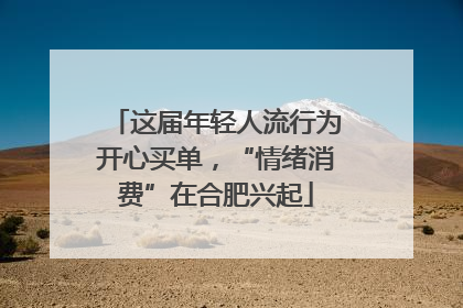 这届年轻人流行为开心买单，“情绪消费”在合肥兴起