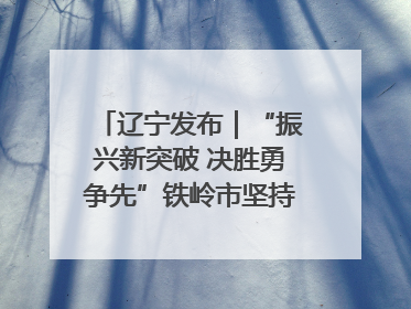 辽宁发布｜“振兴新突破 决胜勇争先”铁岭市坚持“项目为王”推进经济高质量发展