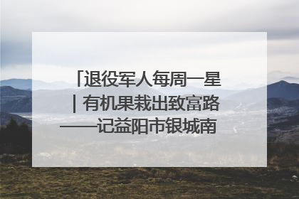 退役军人每周一星｜有机果栽出致富路——记益阳市银城南湖蔬果农民专业合作社总经理晏桂明