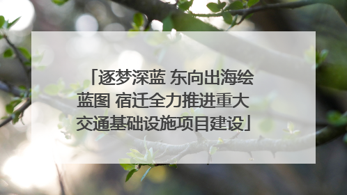 逐梦深蓝 东向出海绘蓝图 宿迁全力推进重大交通基础设施项目建设