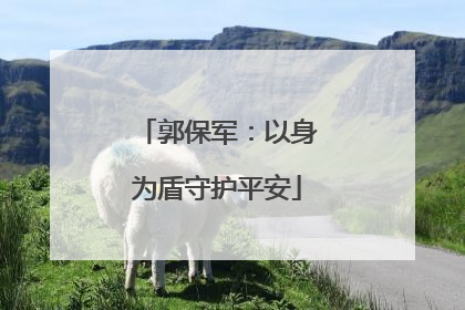 郭保军：以身为盾守护平安