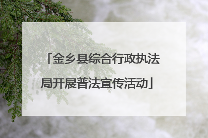 金乡县综合行政执法局开展普法宣传活动