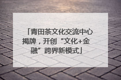 青田茶文化交流中心揭牌，开创“文化+金融”跨界新模式