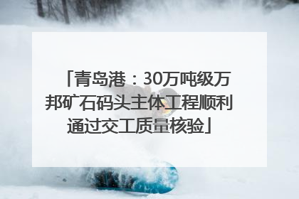 青岛港：30万吨级万邦矿石码头主体工程顺利通过交工质量核验