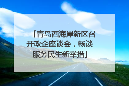 青岛西海岸新区召开政企座谈会，畅谈服务民生新举措