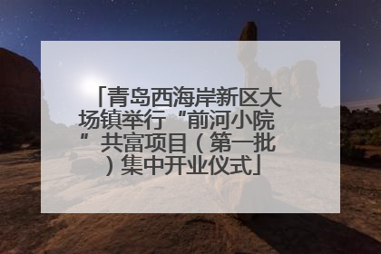 青岛西海岸新区大场镇举行“前河小院”共富项目（第一批）集中开业仪式