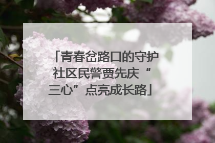 青春岔路口的守护 社区民警贾先庆“三心”点亮成长路